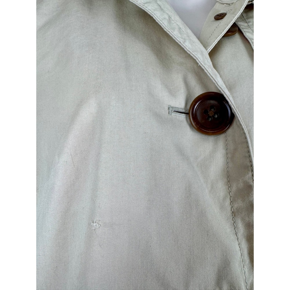 J.Crew Travel Trench Coat Size 2 Beige Lightweight Cotton Jacket 99772 - Picture 6 of 8